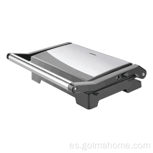 180 grados Abrir contacto eléctrico Parrilla Sandwich Press Panini Maker 2 Rebanada Contacto Parrilla con bandeja de aceite